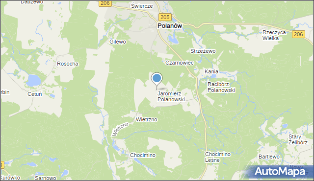 mapa Jaromierz Polanowski, Jaromierz Polanowski na mapie Targeo